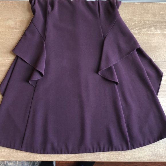 NWOT Rebecca Taylor Short Sleeve Crepe Ruffle Dress - Picture 7 of 15